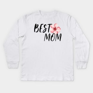 BEST MOM - flower Kids Long Sleeve T-Shirt
